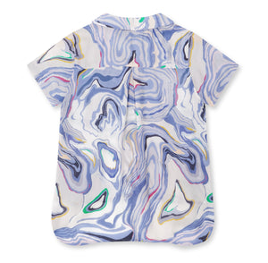 Marble-Lite Printed Shortsleeve Viscose Twill Joe Shirt