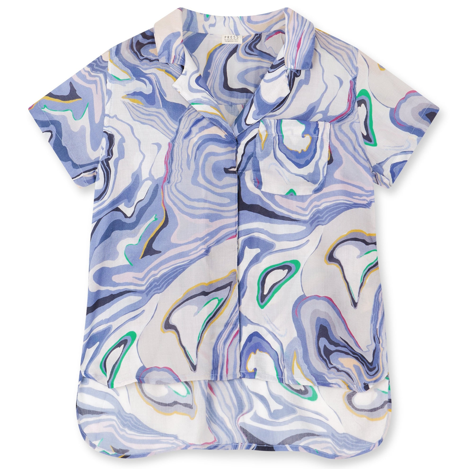 Marble-Lite Printed Shortsleeve Viscose Twill Joe Shirt