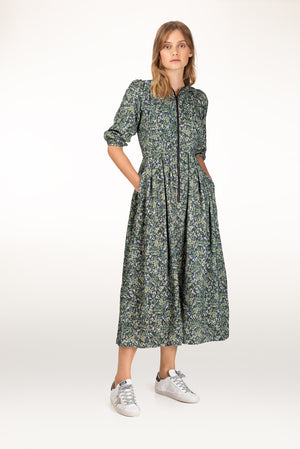 Sonnet botanical print cord dress - PRESS Primrose Hill