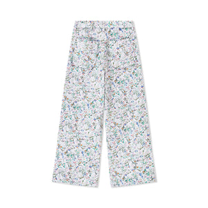White-Botanical Stretch-Cotton Twill Sailor Pants