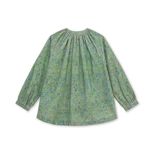Floral pincord Mokka blouse