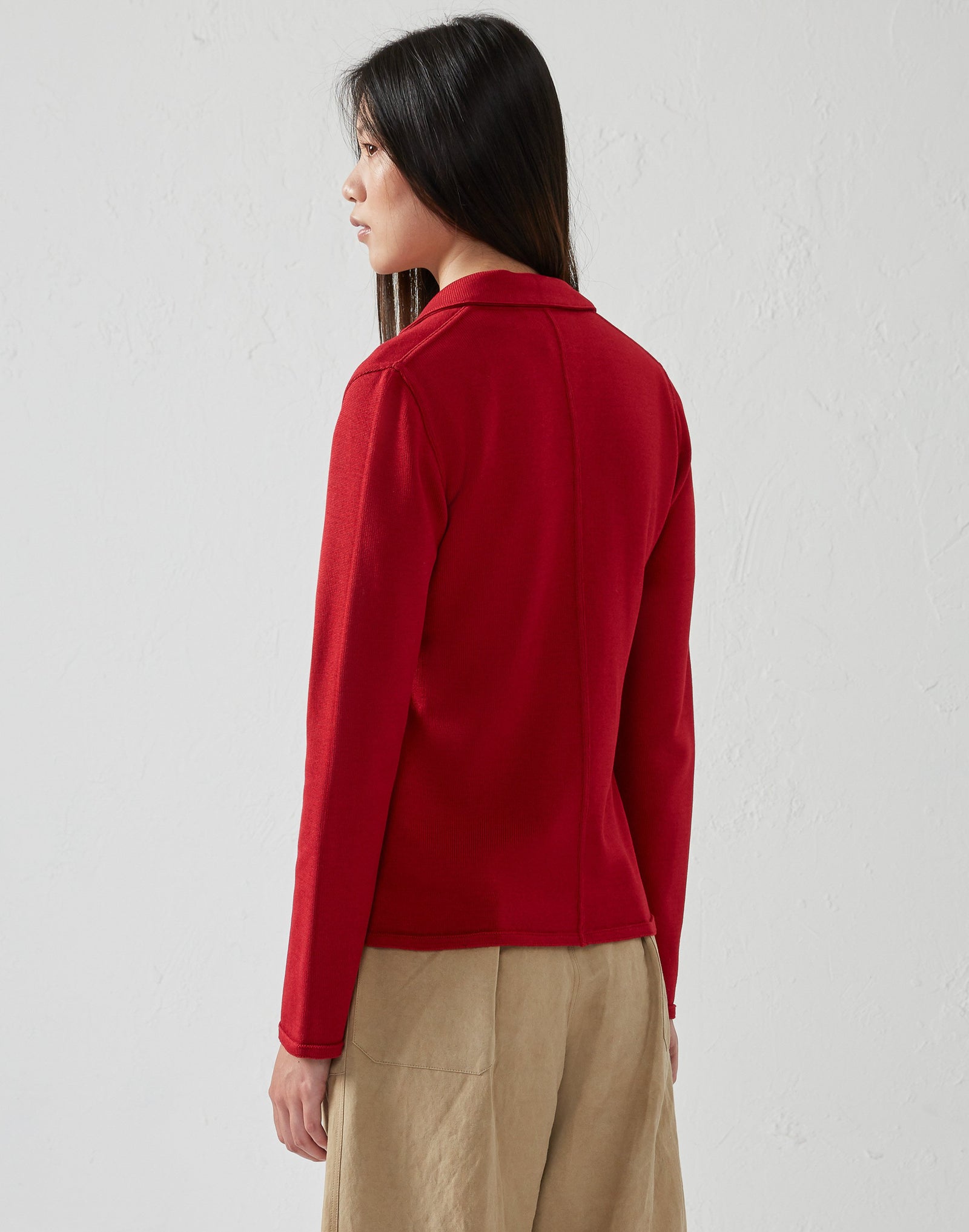 Diantha red knitted jacket - PRESS Primrose Hill
