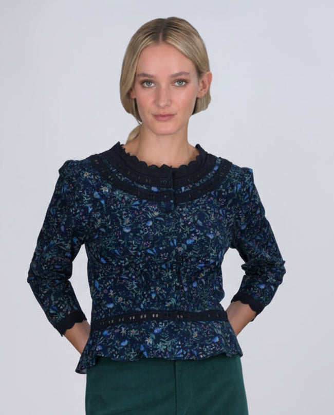 Blue O-D Sophie Blouse - PRESS Primrose Hill