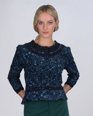 Blue O-D Sophie Blouse - PRESS Primrose Hill