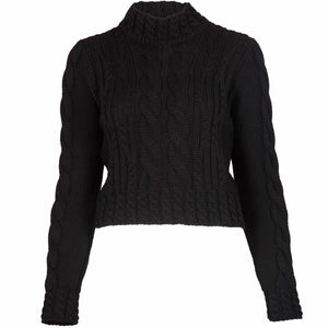 Aran crop knit black Jumper