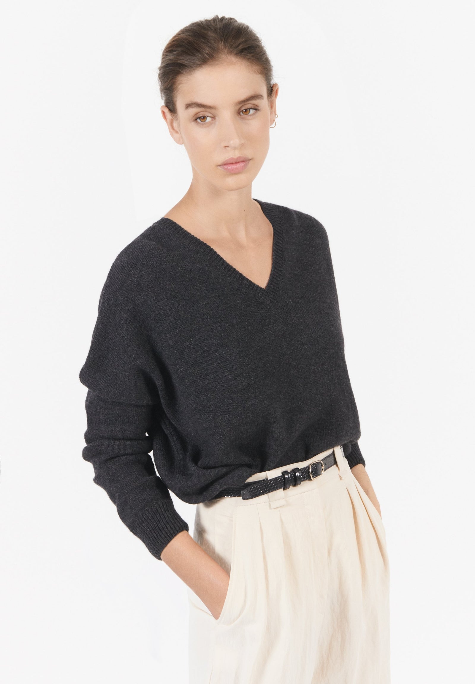 Carbon V-Neck Knit Troncoso - PRESS Primrose Hill