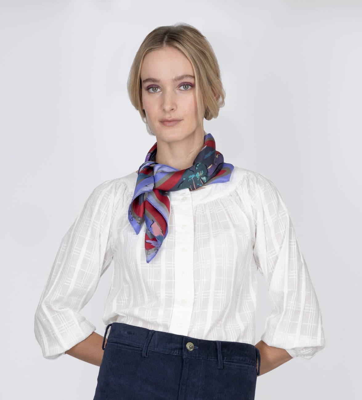 Night-Cityscape of Primrose Hill silk twill square scarf - PRESS Primrose Hill