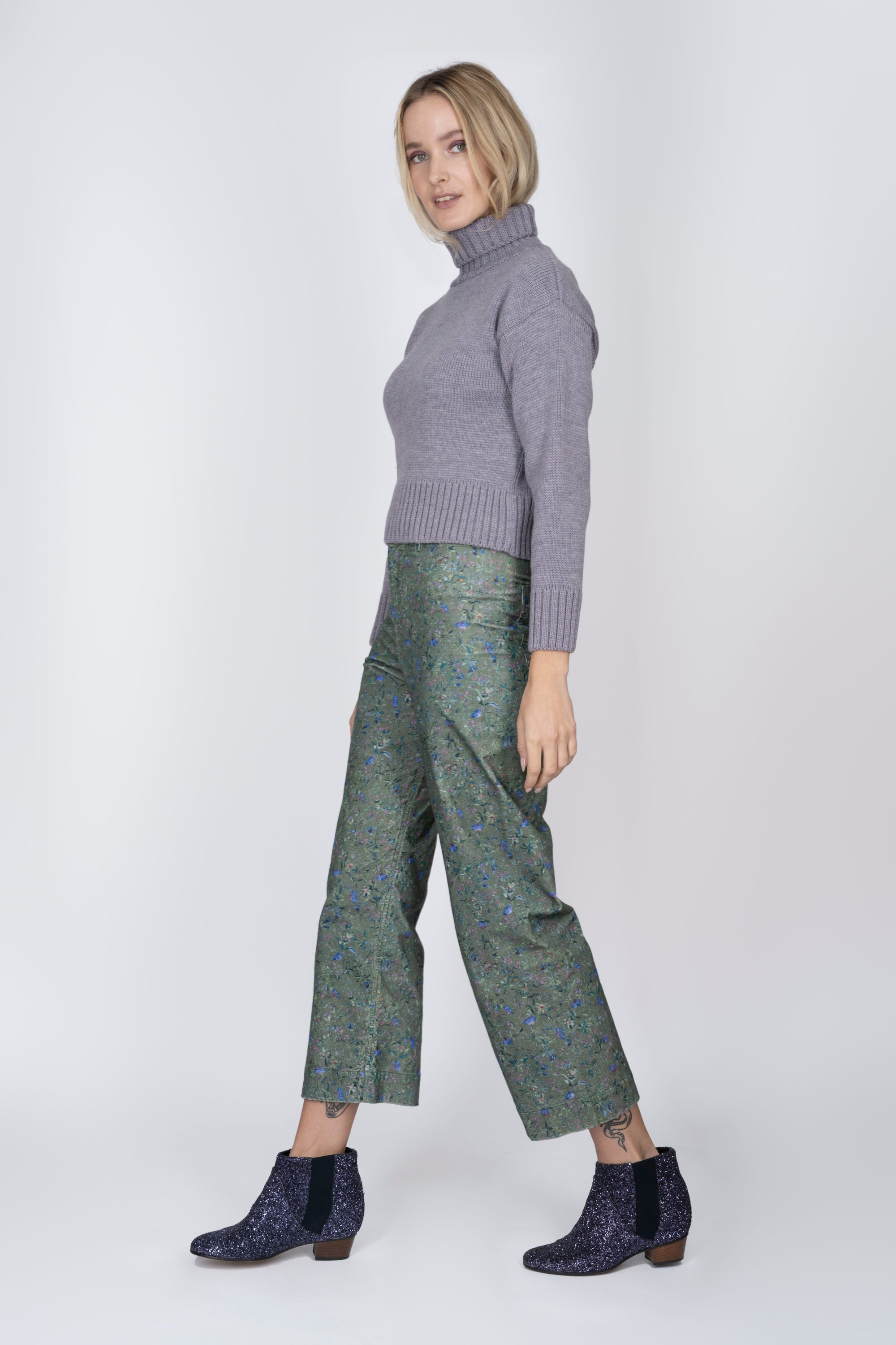 Stretch Pincord Sailor Pants In Brannical Print