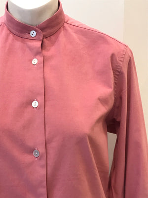 Monnalisa pink cord collarless shirt